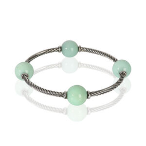 David Yurman Sterling Silver Chrysoprase Mustique Bracelet